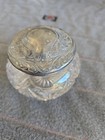 Antique Cut Crystal Vanity Jar With Lid 