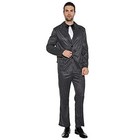  Men s 1920s Gangster Costume Wide Pin Stripe Suit Include X-large Black2