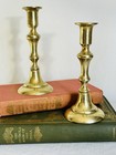 Vintage Brass Candlestick Holders Set Of Two