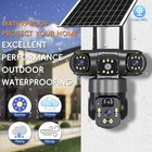 Solar Monitoring Camera V360pro 4g Outdoor Night Vision Without Network Or Power