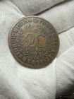 Azores Portugal 20 Reis Coin 1843 Year  Km 12  Maria Ii K168