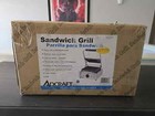 Adcraft Sg-811 Countertop Electric Panini Grill W  Grooved Plates New