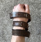 Vintage 40s 50s Leather Studded Jewel Western Cowboy Belt Rockabilly 28- 34   