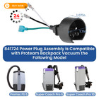841724 Power Plug Assembly Replacement For Proteam Backpack Vacuums Black