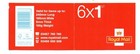 Sg3709 1d Black Stamps 6x 1st Stamps Barcode Booklet - Self Adhesive
