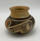 Old Hopi Pottery Jar Signed Nellie Nampeyo With Hopi Villages Sticker