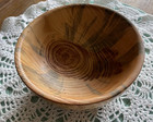 Artist Made Signed Hand Turned Pine Serving Wood Bowl Vessel