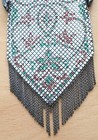 Antique Mandalian Mesh Purse Bag-flapper-art Deco-hand Painted Enameled-red-turq