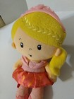 Fisher Price Doll Pink Princess Plush Stuffed Rattle Chime Mattel 2014 Baby 11 