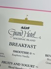 Grand Hotel Mackinac Island Breakfast Menu Gold Logo
