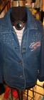 Vtg George Strait Denim Jacket Womens Small Rhinestones Embroidered Strait Girl