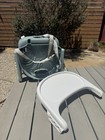 Chicco Portable Baby Booster Seat Chair W  Tray   Harness  Blue white