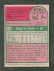 Robin Yount Signed Rookie Baseball Card Reprint 1975 Topps Faux Autograph Auto