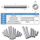 M8 Aluminum Thread Sleeve Rod Bar Stud Round Connector Tube Long Nuts L   10 300mm