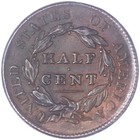 1829  p  Classic Half Cent About Uncirculated Au See Pics I238