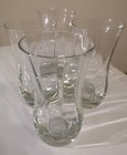 Vintage Set Of 4 Highball Water  Glasses 6    Tall Hourglass Shape Sturdy Base