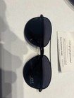 J s Unisex Aviator Sunglasses Polarized Uv400 Silver Metal Frame Black Lens