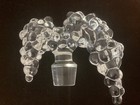 Grape Cluster Wine Bottle Decanter Stopper Clear Lead Crystal Glass 4 Inch