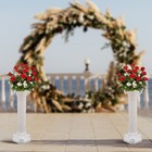 2 Pcs White Roman Pillar Wedding Roman Column Decorative Flowerpot Holder Column