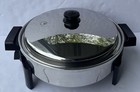 Saladmaster 12  Electric Skillet 7256 Stainless Steel Made In Usa Oil Core Works