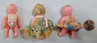 Vintage Jointed Plastic Dollhouse Baby Doll Lot Two Renwal No 8