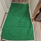 Handmade Christmas Quilt Throw 72x41 Red Green Star Reversible Lace Trim