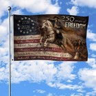250th Anniversary Flag 3x5 Ft  Usa Freedom Banner  Patriotic Decor  Eagle Design
