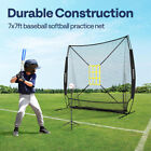 7x7 Ft Baseball Softball Hitting Net W  Large Ball Collection System For Batting
