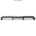 Dual Monitor Riser With Adjustable Length And Angle Desktop Stand 3 Shelf