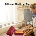 Nalchios Silicone Mini Loaf Pan Set Of 4  Non-stick Easy Release Rectangle Cake