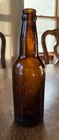 Vintage Antique Old Amber Schlitz Beer Bottle Embossed Brown Glass Intact