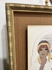 Vintage 1970   s William Tara Lithograph Art Framed Boho Hippie 70s