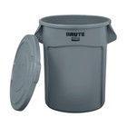 Rubbermaid Brute 32-gallon Trash Can With Lid  Grey