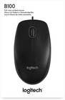 Logitech B100  910-001439  Optical Usb Mouse For Laptop  Pc   Chromebook  Black
