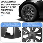 18 Inch Wheel Covers For Model 3 2017-2023 Set Of 4 Matte Black