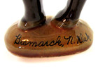 Vintage Bismarck Nd Brown Ceramic Pottery Hollow Pony Horse Souvenir Figurine