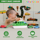 Toy Boat Bath Toys For Toddlers With 4 Mini Car Toys And 4 Bath Boat Squirters 