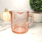 Pink Depression Style Glass Measuring Cup  Retro Kitchen  Vintage Style
