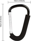 Beilan Large Aluminum Carabiner Hooks 6 3x3 9 2-pack Stroller Shopping Cart