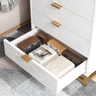 5 Drawer Dresser For Bedroom  Chest Of Drawers Organizer With Metal Base  white