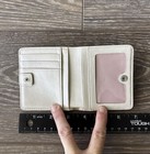 Cream Coach Essential Card Case Wallet With Rose Motiff 2015 Rare