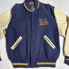 Vintage Albion Ucla Varsity Wool   Cowhide Award Jacket Wpl 10983  size 42 