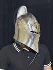 Gothic Medieval Steel Helmet With Plume Adult Knight Armor Cosplay Costume  Gift