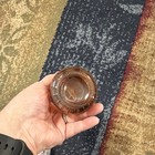 Vintage Ribbed Glass Perfume Bottle  Brown Tint  Flared Lip Collectible