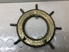 Vintage Brass Nautical Ship Helm Steering Wheel - Decor