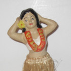 Vintage Hula Girl Nodder Hawaii Aloha Grass Skirt Japan
