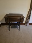 1877-1890 Antique White Treadle Sewing Machine 