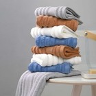 Luxurious 2-pack Ribbed Striped Hand Towels  white      Hotel   Spa Premium Cot   