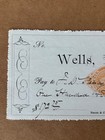 1875 Antique Wells Fargo Bank Carson City Nevada Nv Check Rn Revenue Stamp Rn-d1
