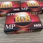 Lot Of 3 New Sealed Tdk Hi8 Mp 120 Camcorder Tapes
